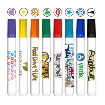 Promotional Stamperoos - Washable Ink Stamping Markers - Full
